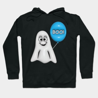 Girl Ghost with Blue Balloon Hoodie